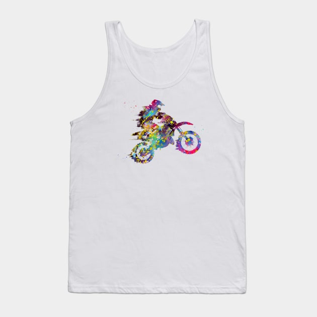 Motocross Dirt Bike Tank Top by erzebeth